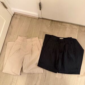 BUNDLE OF TWO EVERLANE PANTS SHORT 00S